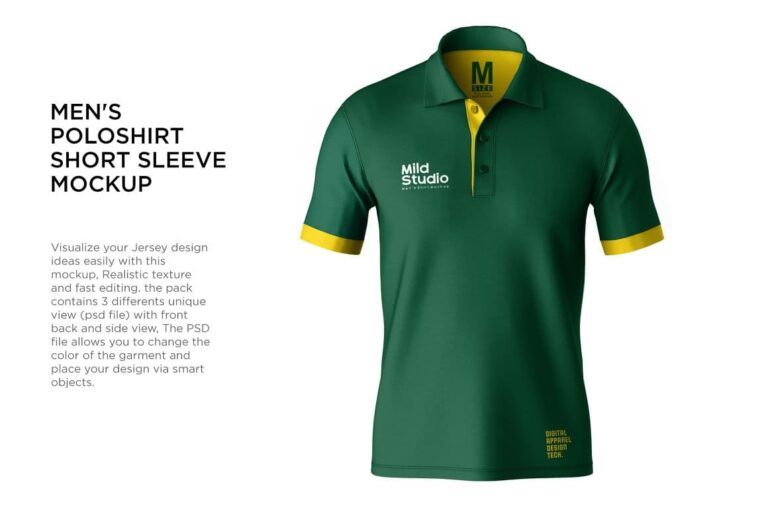 Polo Shirt Short Sleeve Mockup – MasterBundles