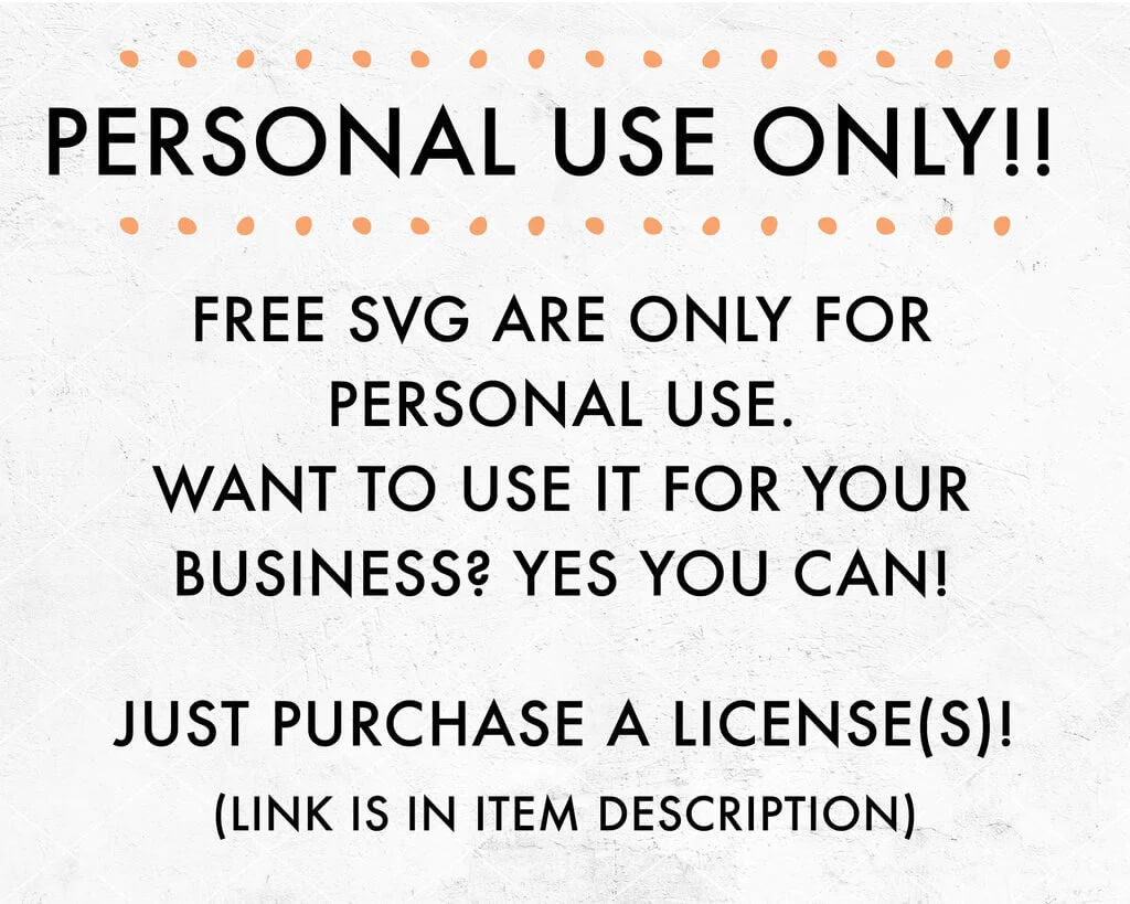 Free SVG are only for personal use.