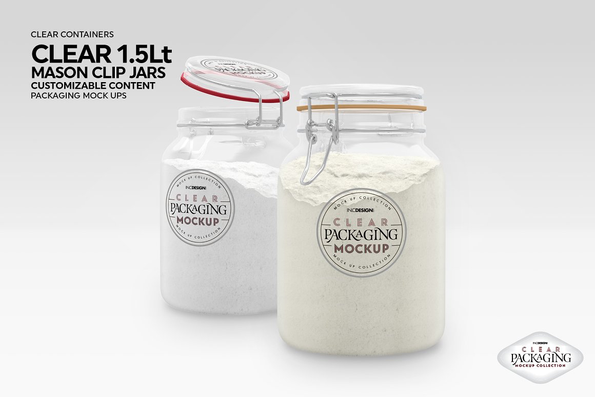 Image of flour in a transparent jar.