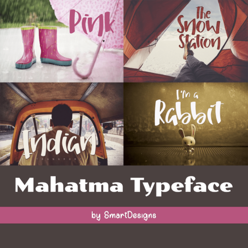 Prints of mahatma typeface.