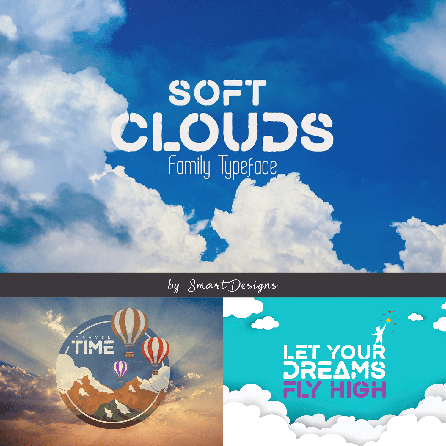 Soft Clouds Family Typeface