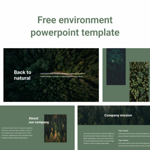 Free Environment Powerpoint Template cover image.