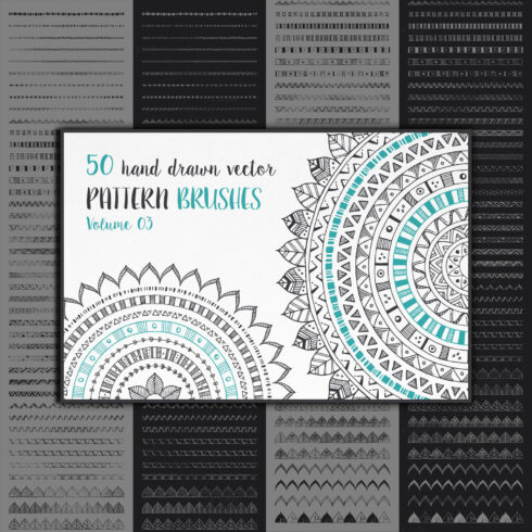 Preview hand drawn pattern brushes vol 03.