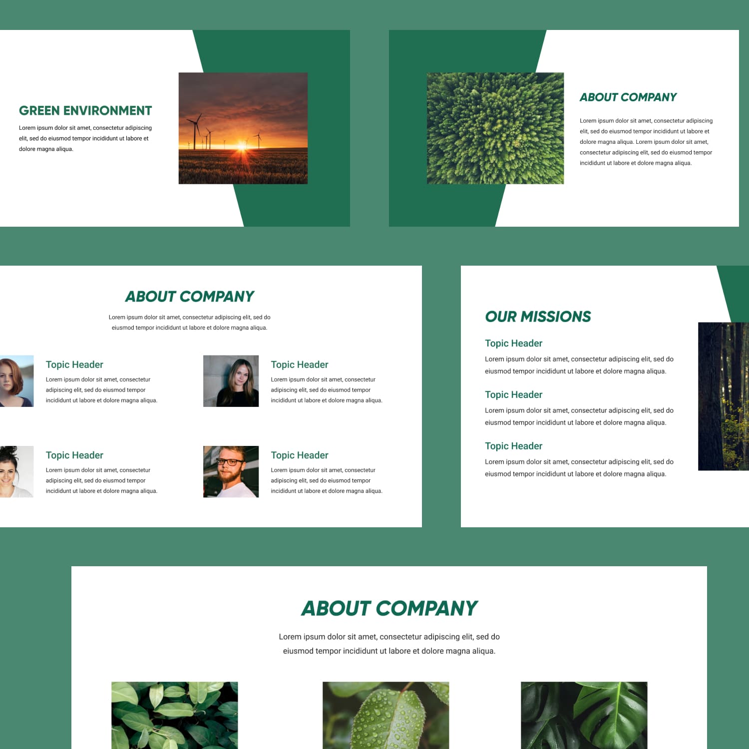 Free Powerpoint Green Environment Background cover image.