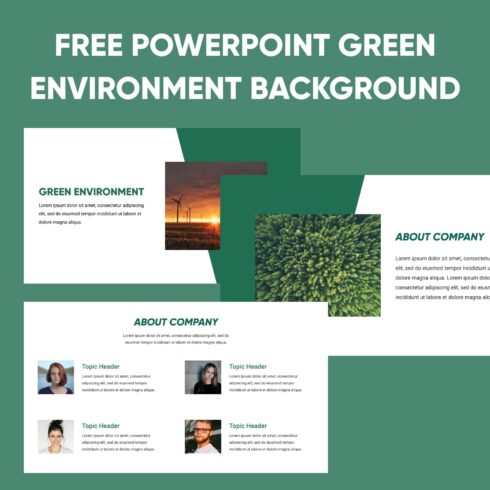 Free Powerpoint Green Environment Background cover image.
