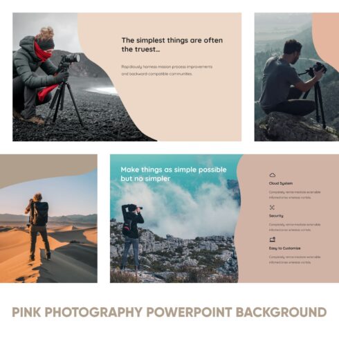 Pink Photography Powerpoint Background cover image.