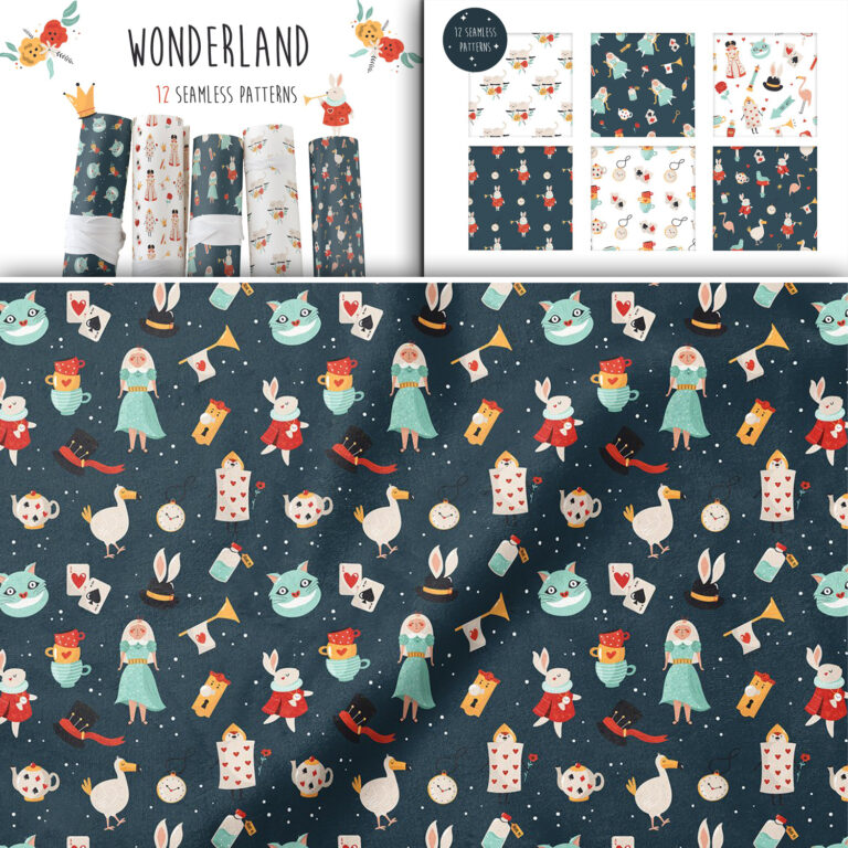 Alice In Wonderland Clipart Set | Master Bundles