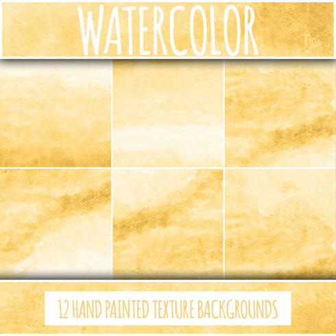 Prints of yellow gold watercolor backgrounds.
