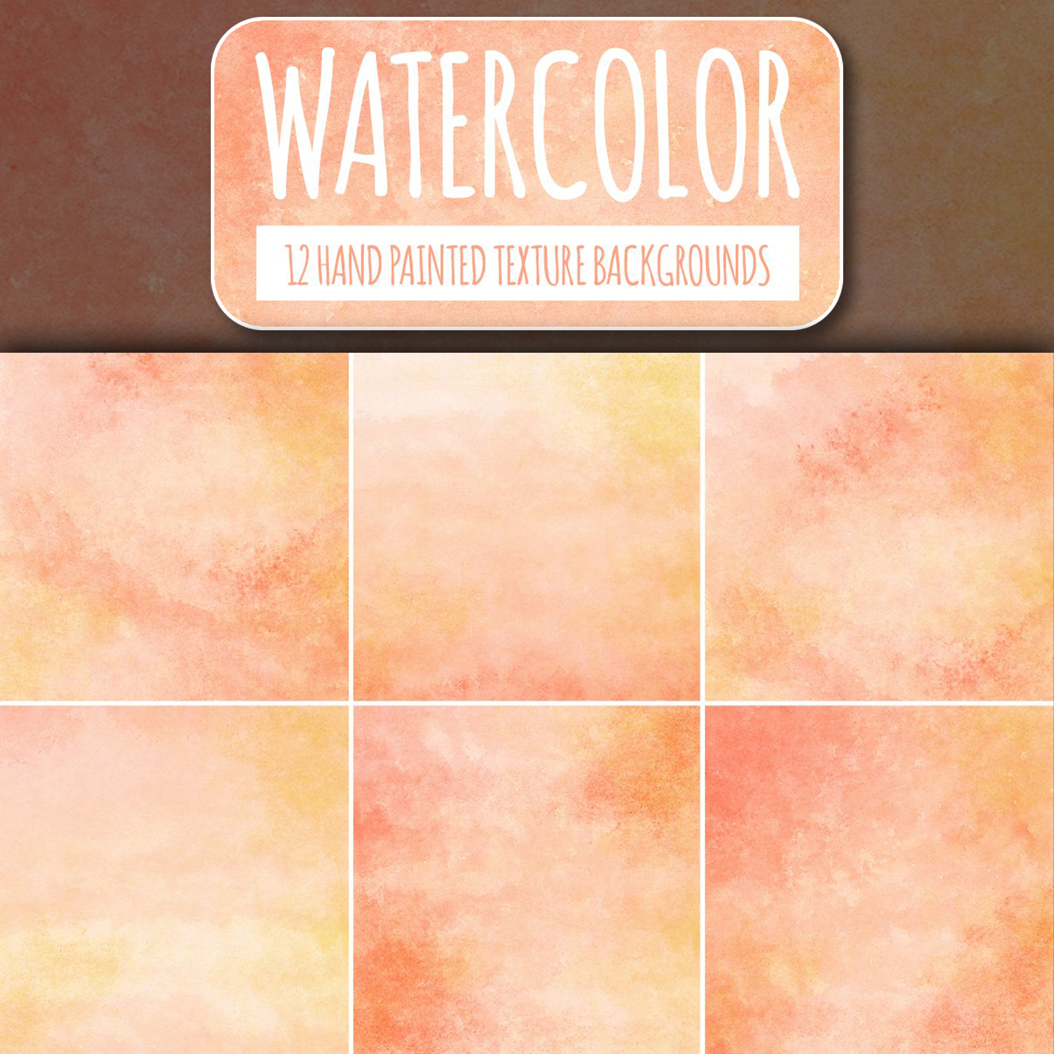 Peach & Orange Watercolor Background – MasterBundles