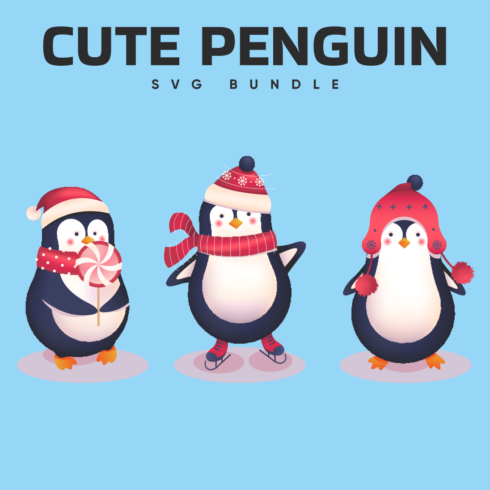 Cute penguin SVG Bundle.
