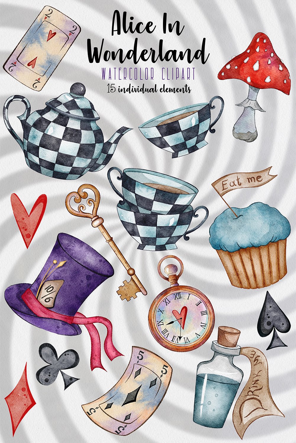 Alice In Wonderland Watercolor Clipart, Tea Party PNG – MasterBundles