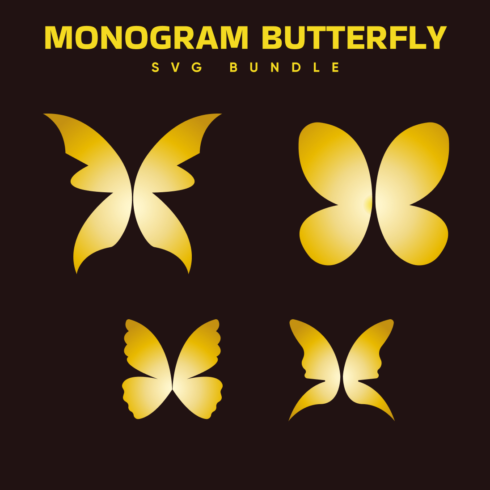 Monogram butterfly SVG Bundle.