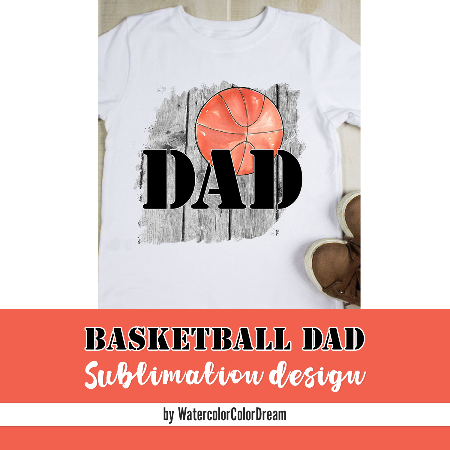 Preview basketball dad sublimation design.