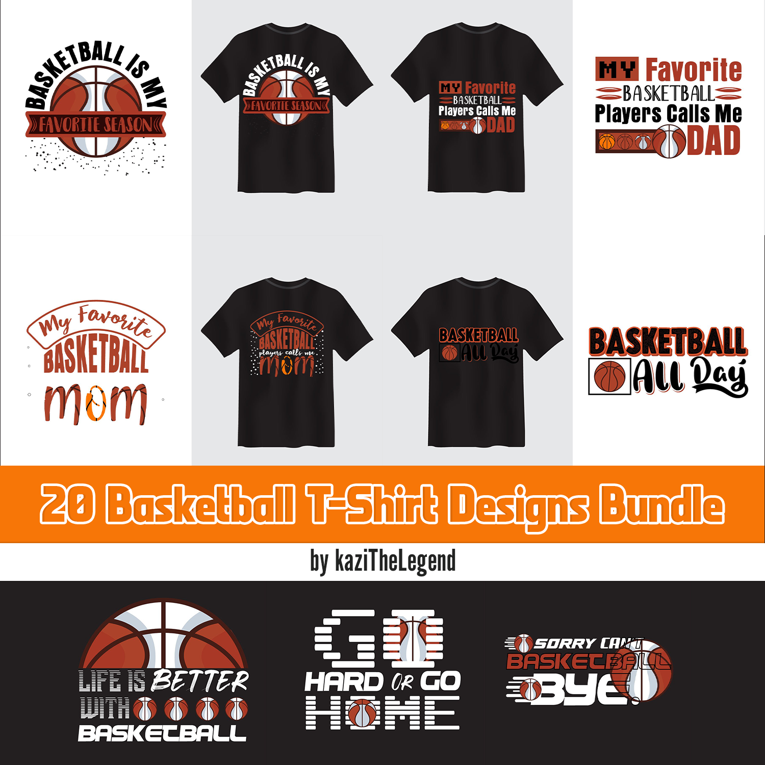 Preview basketball t shirt designs bundle.