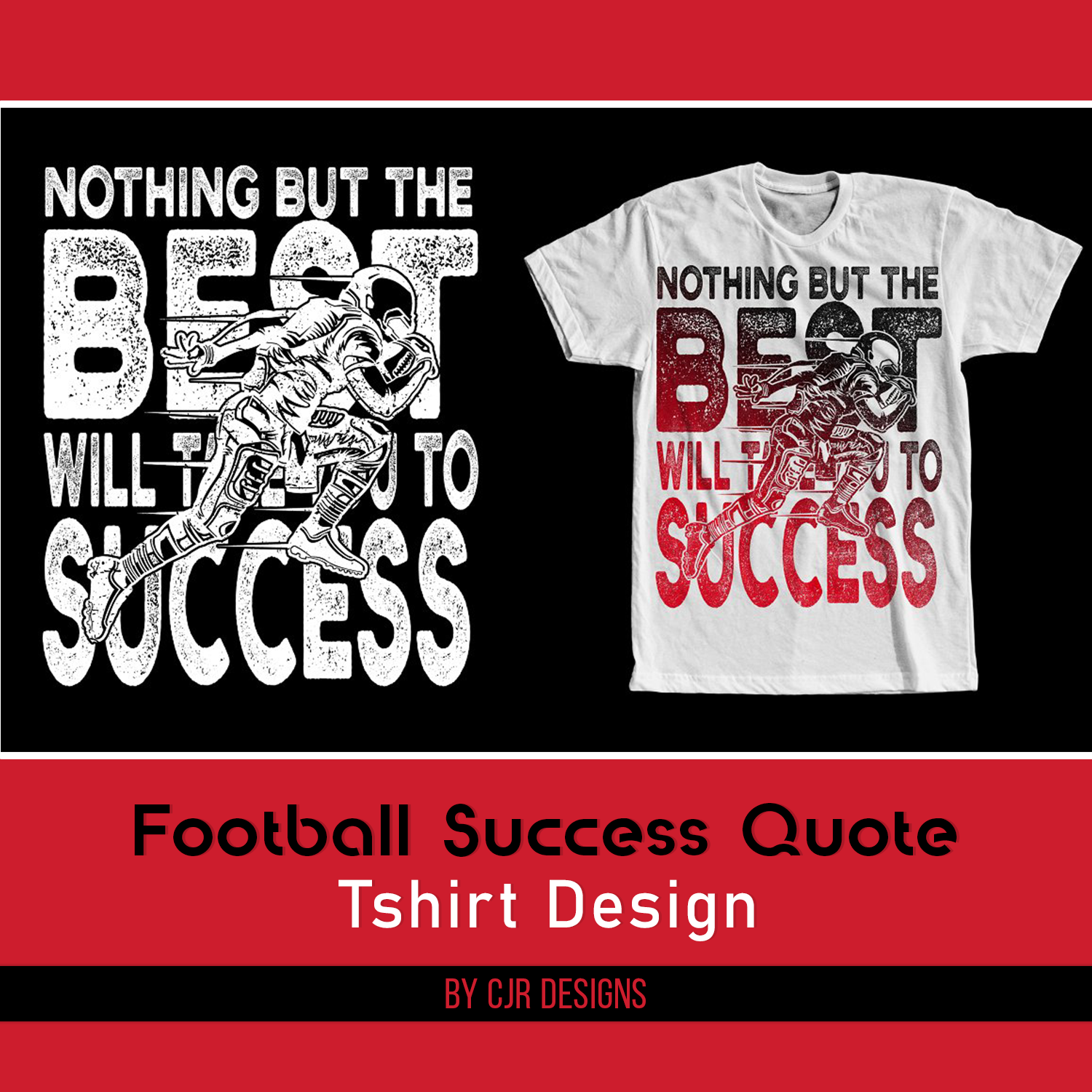 Preview football success quote tshirt design.