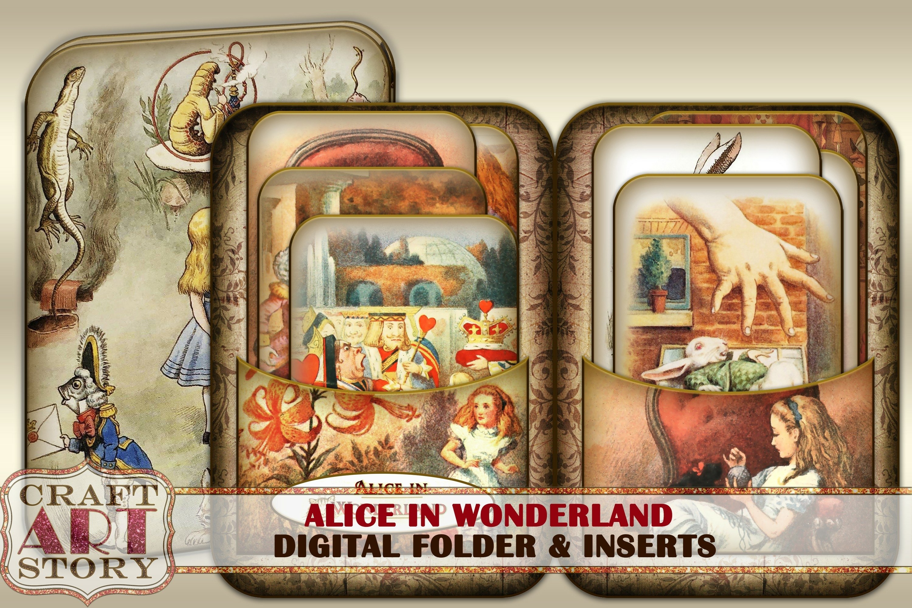 Wonderful paintings with the image of Alice.