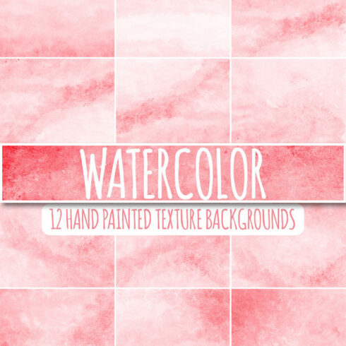 Prints of coral red watercolor backgrounds.