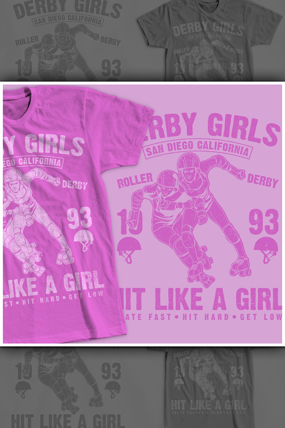 Roller derby girls t shirt design of pinterest.