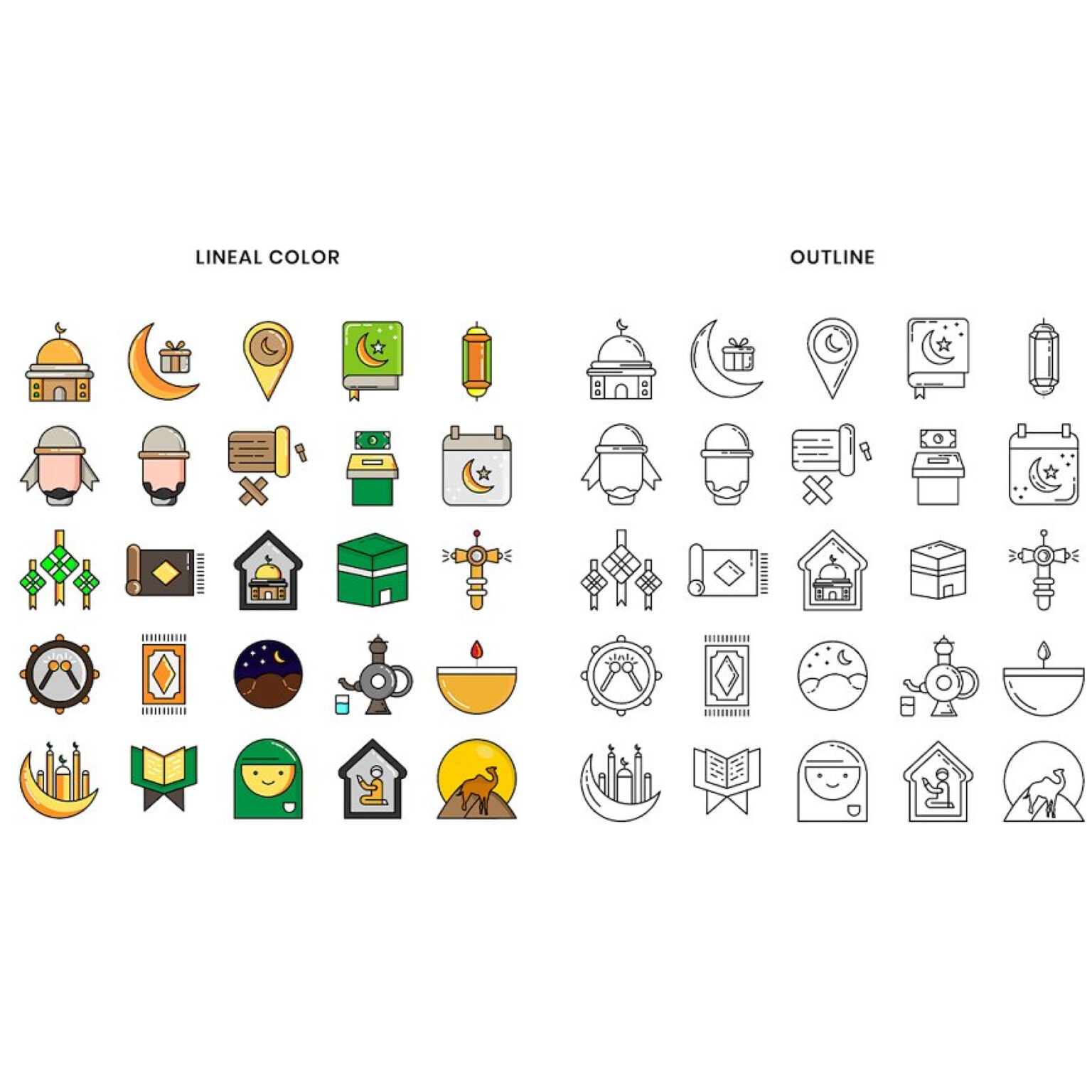25 Ramadan Kareem Icons Pack – MasterBundles