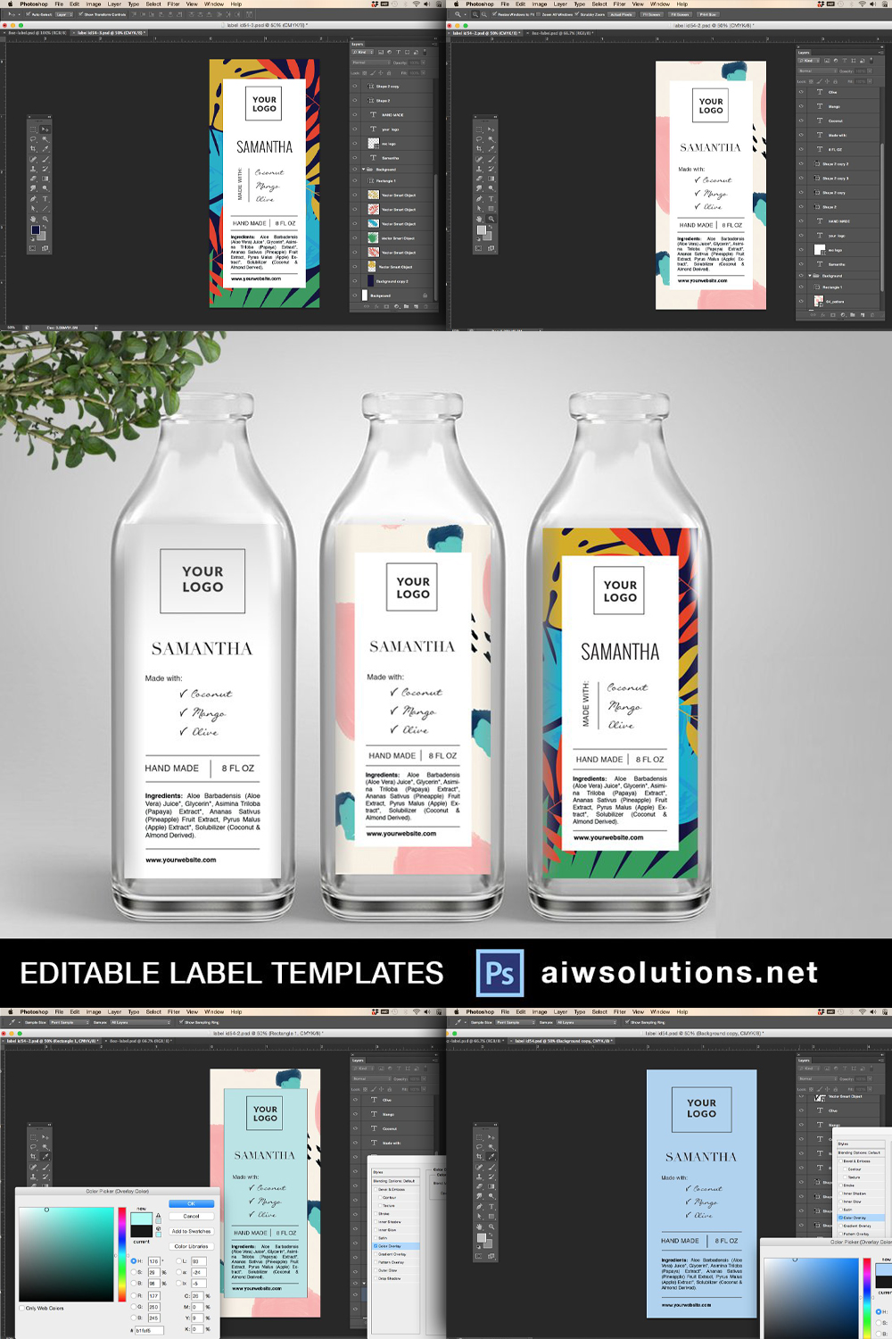 Packaging and label template of pinterest.