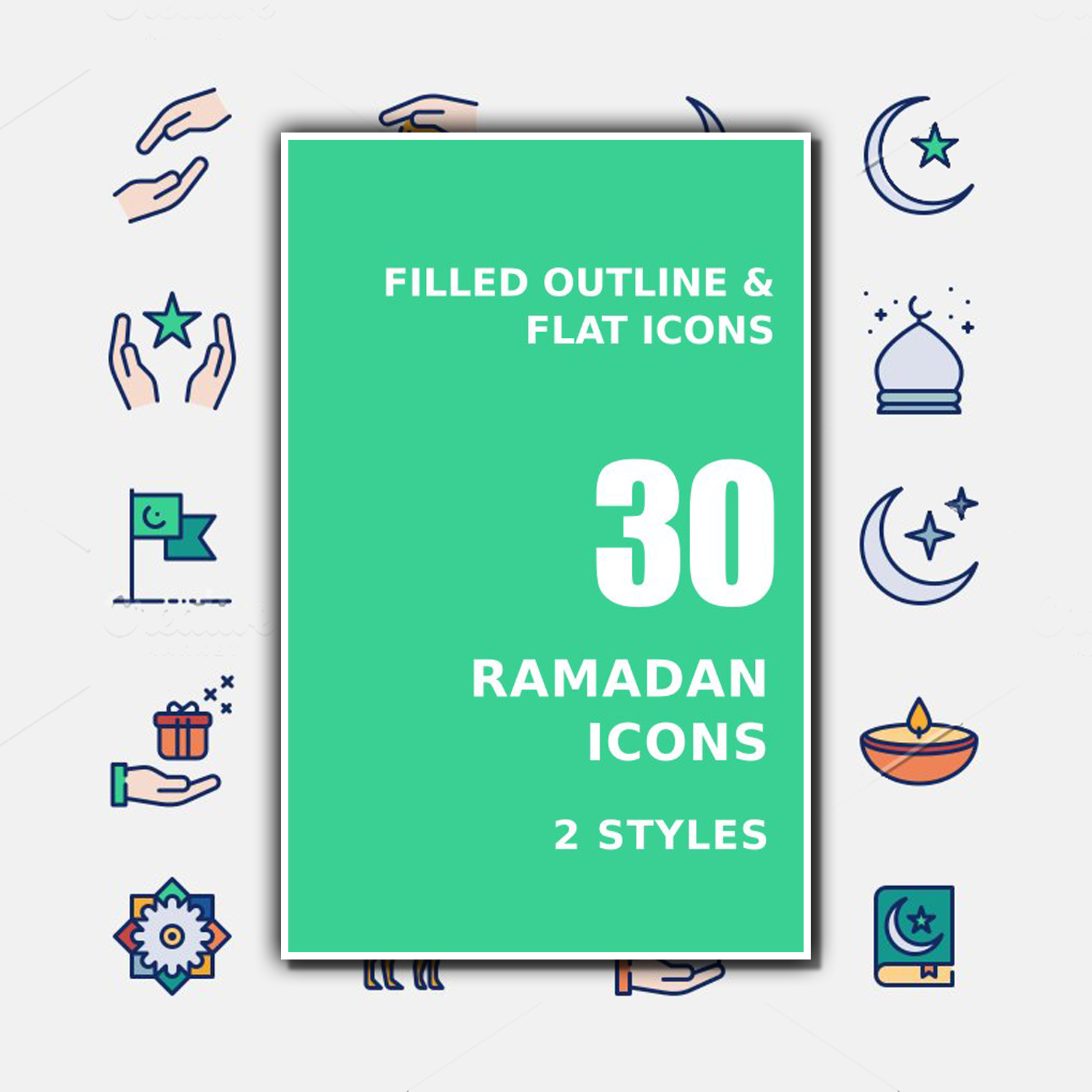 Prints of ramadan icons.