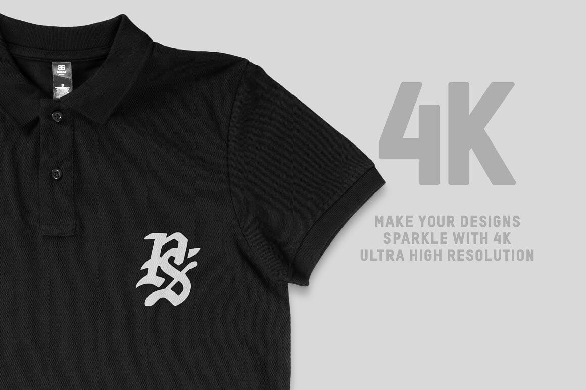 Inscription "Make your designs sparkle with 4K ultra high resolution".