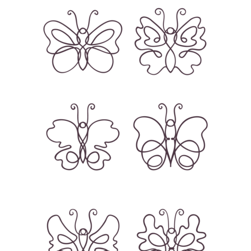 6 Butterfly Outline SVG Files – MasterBundles