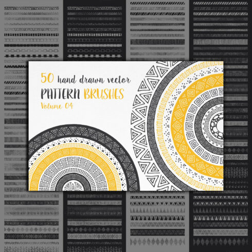 Preview hand drawn pattern brushes vol 04.