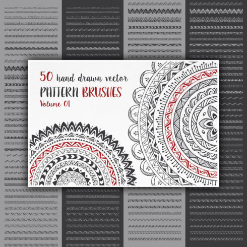 Preview hand drawn pattern brushes vol 01.
