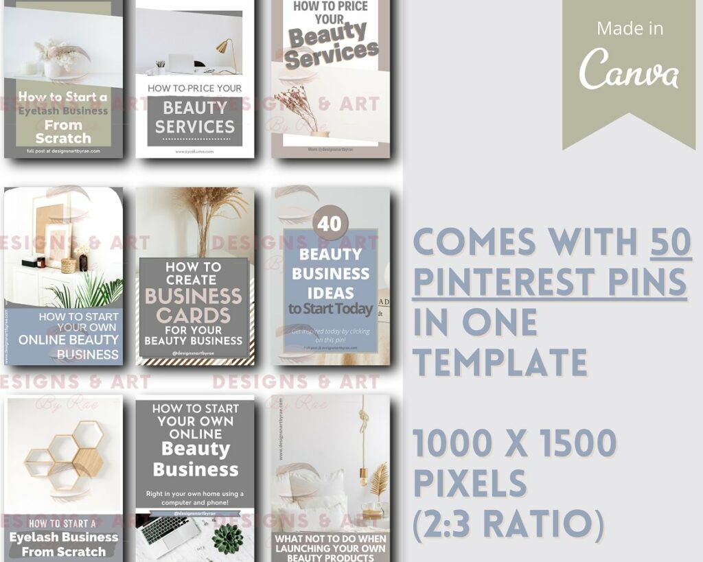 50 Minimalist Pinterest Templates – MasterBundles