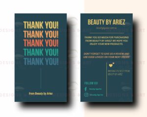 Modern Portrait Thank You Cards | Master Bundles