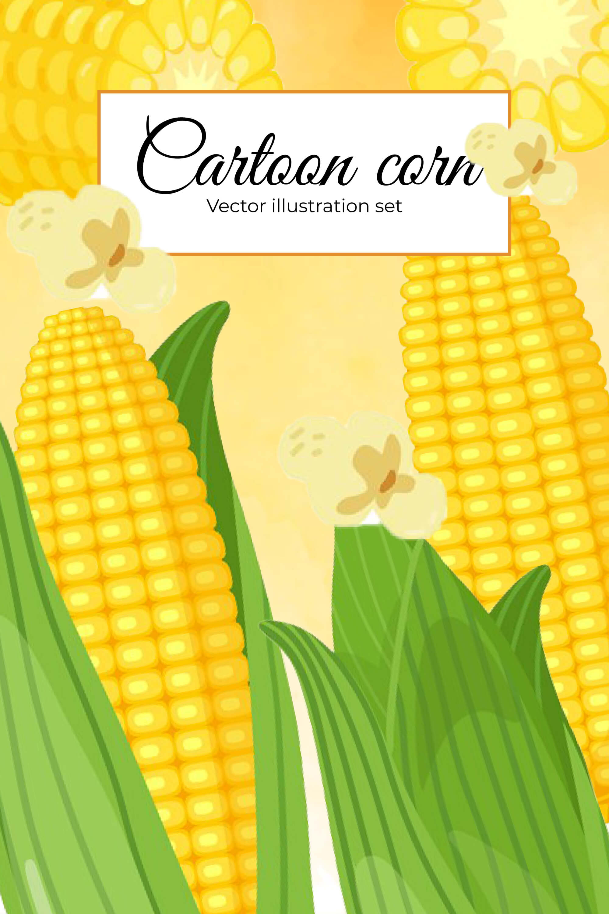 Cartoon Corn. Maize Vegetables, Golden Sweet Corn Cob – MasterBundles