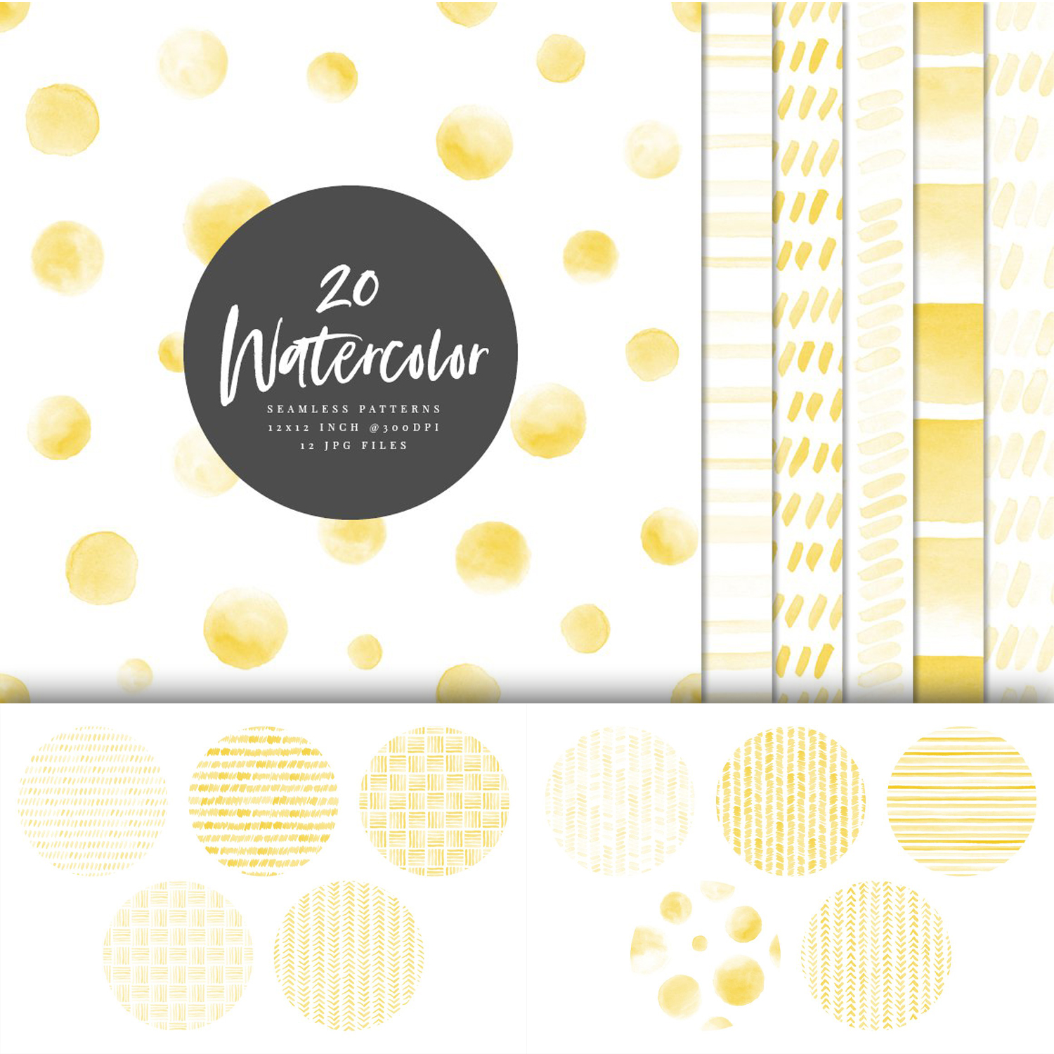Preview watercolor patterns yellow.