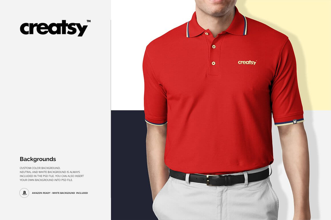 The perfect red polo shirt with a minimalist design.
