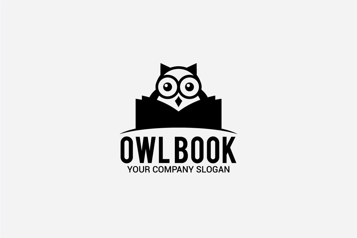Image of a black owl on a white logo.