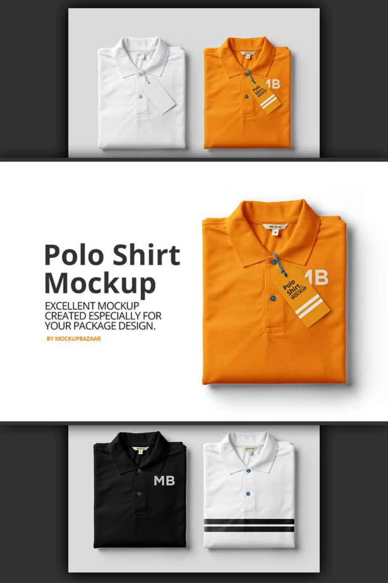 Folded Polo Shirt Mockup – MasterBundles