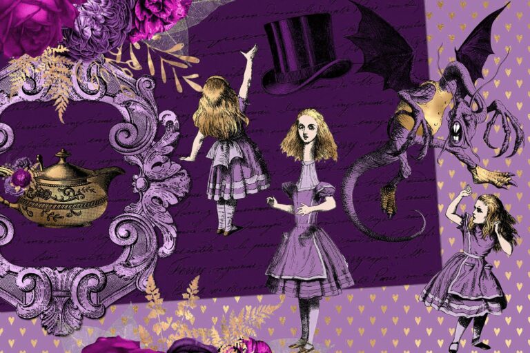 Purple And Gold Alice In Wonderland Graphics – MasterBundles