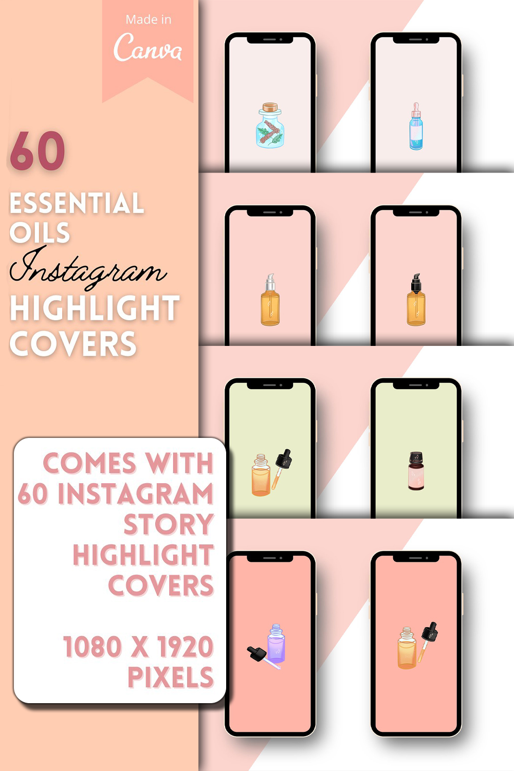 Essential oils ig highlight covers of pinterest.