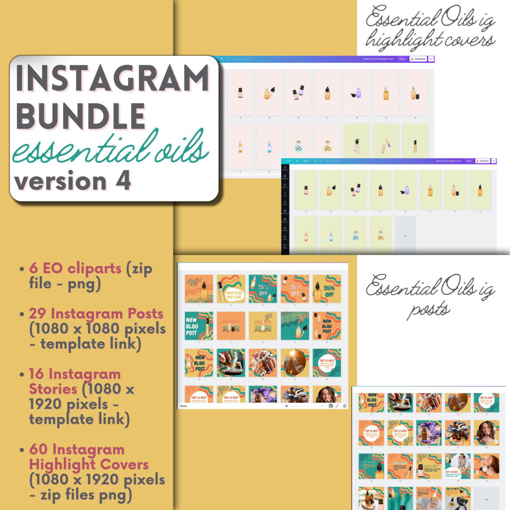 Essential Oils IG Bundle Canva – MasterBundles