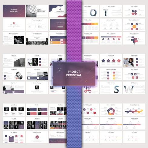 Preview project proposal powerpoint template.