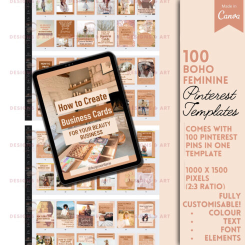 Prints of neutral boho pinterest templates.