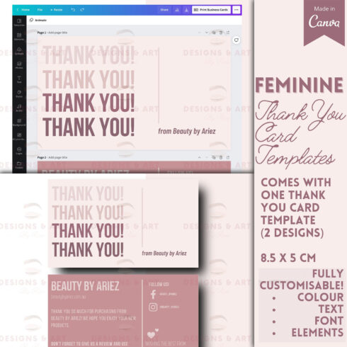 Prints of feminine thank you card template 1500 1500 1
