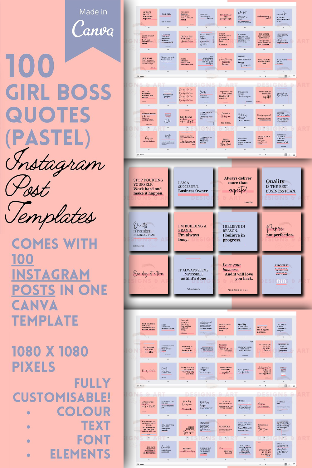 Pastel instagram quotes template of pinterest.