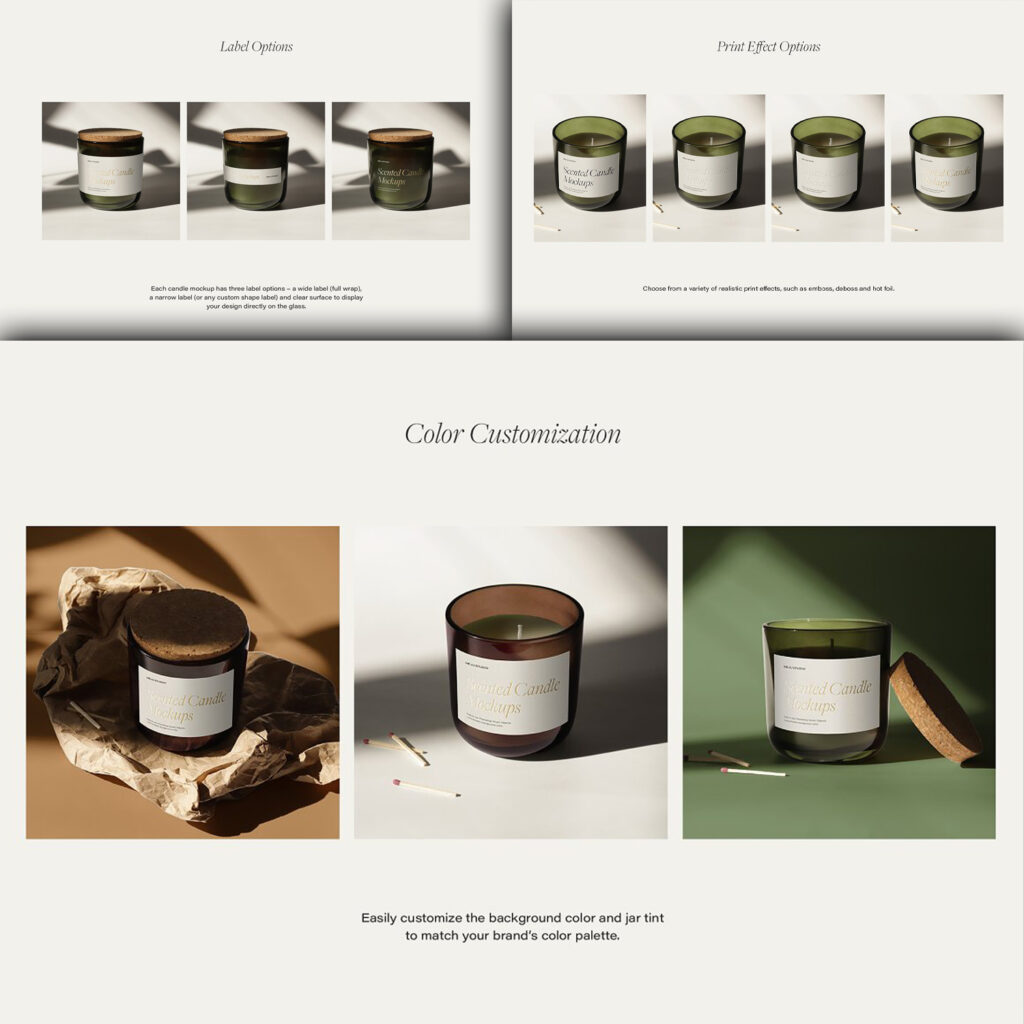 Glass Candle Mockup   MasterBundles