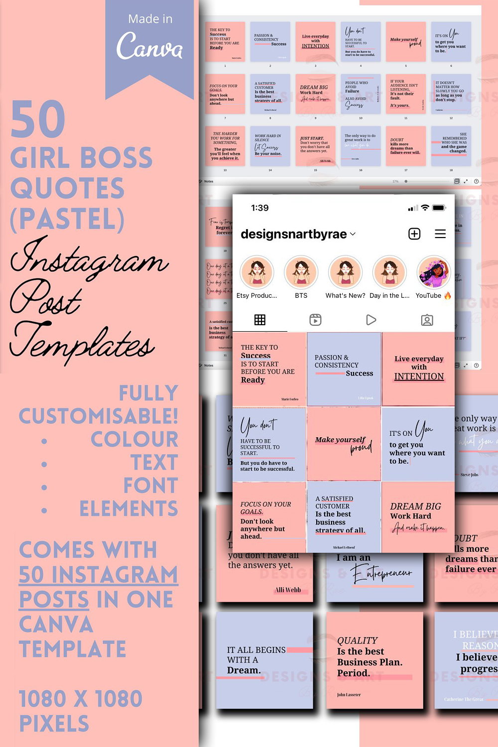 50 pastel instagram post quotes of pinterest.