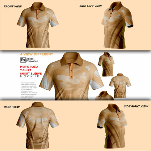 Men's t-shirt shown from all sides.