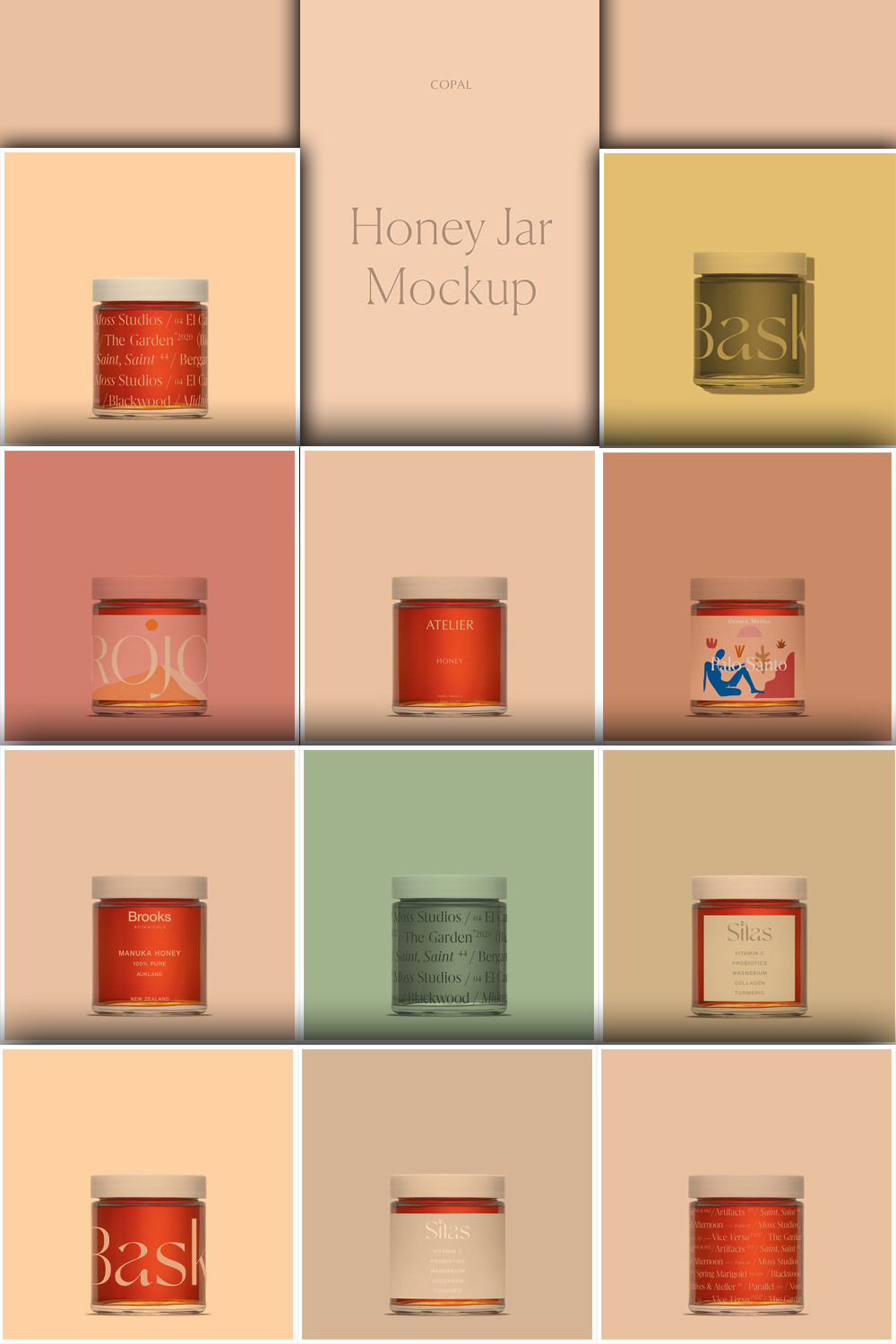 Honey jar mockup of pinterest.