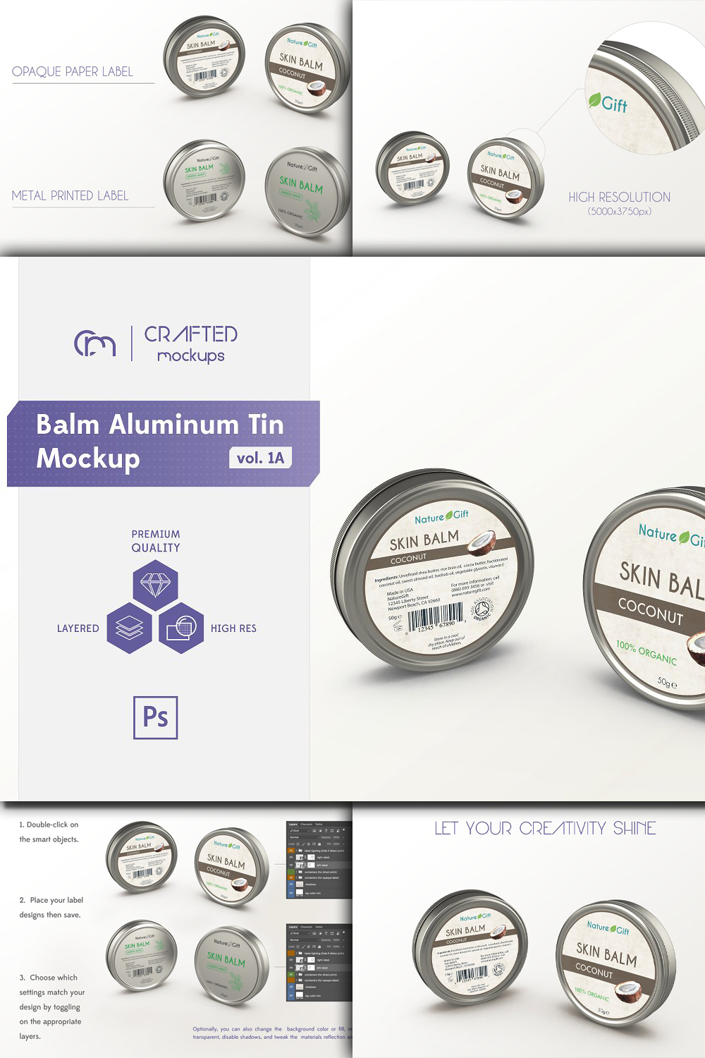 Balm aluminum tin mockup of pinterest.