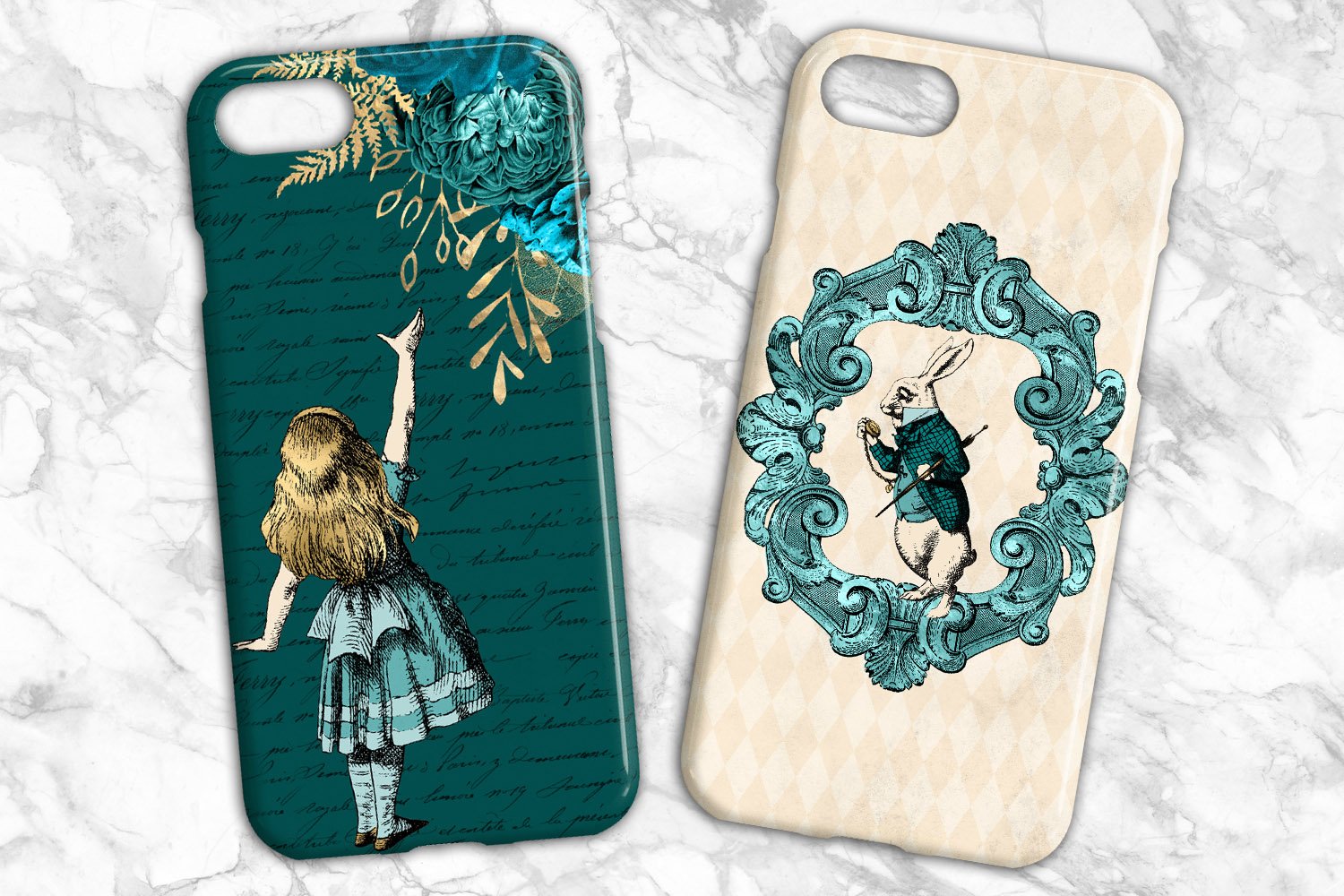 Covers with charms for the phone.
