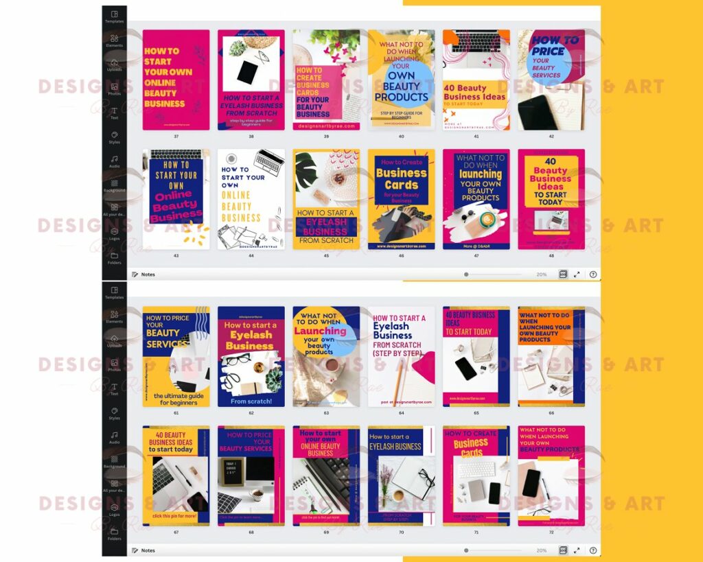 100 Abstract Pinterest Templates – MasterBundles